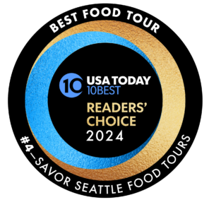 USA Today Reader's Choice #4 Best Food Tour in the U.S. Savor Seattle Tours logo