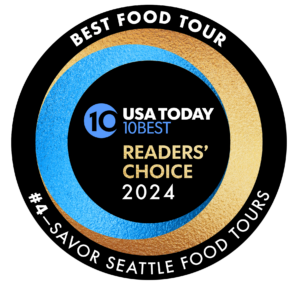 USA Today Reader's Choice #4 Best Food Tour in the U.S. Savor Seattle Tours logo