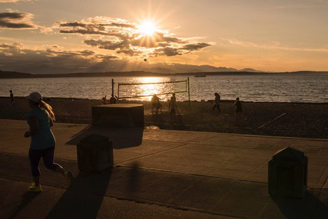 Amazing sunset view from Duke's Chowder House