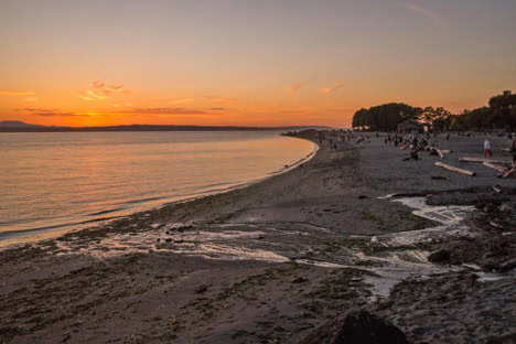 Sunset at Golden Gardens Park Seattle