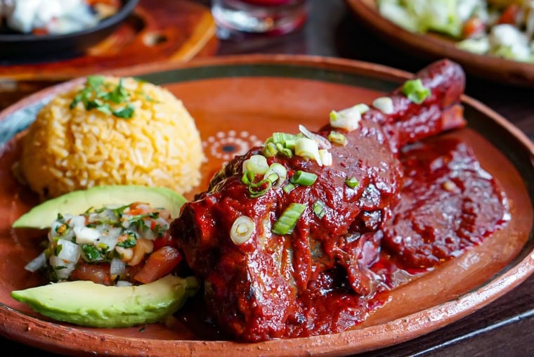 lamb shank, Anejo Mexican Restaurant, avadcado, rice, plates, Capitol Hill, Seattle