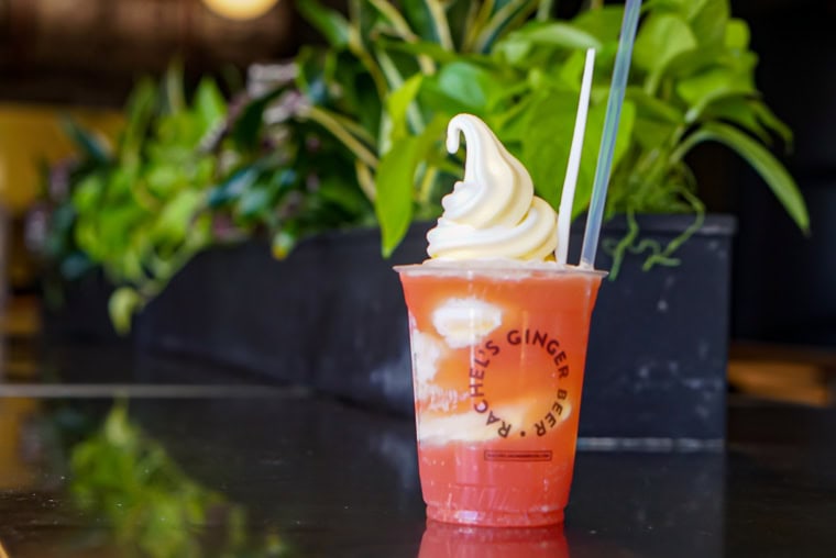 Ginger Beer, Rachel's Ginger Beer, Seattle, WA, Pike Place Market, Dole Whip Pineapple, SNoqualmie Vanilla, Blood Orange Ginger Beer, Plants, Flora, fauna, stainless steel bar