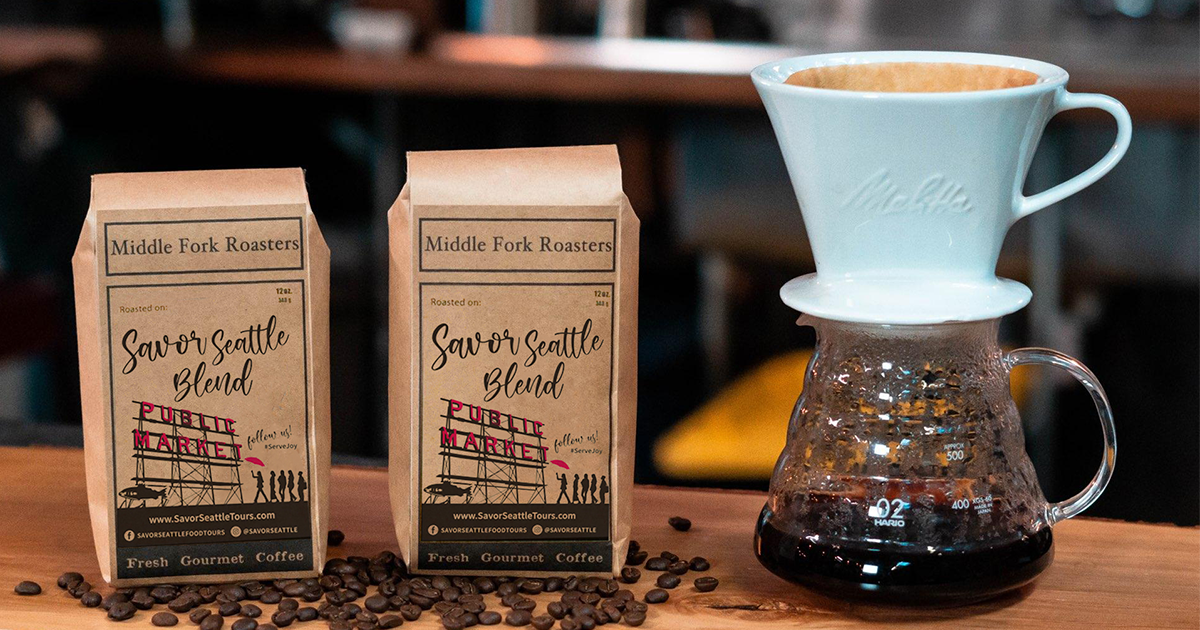 Savor Seattle Blend, Middle Fork Roasters, coffee, Pike Place Market