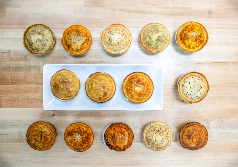 Pot Pie Factory, Savor Seattle, Pies, rows