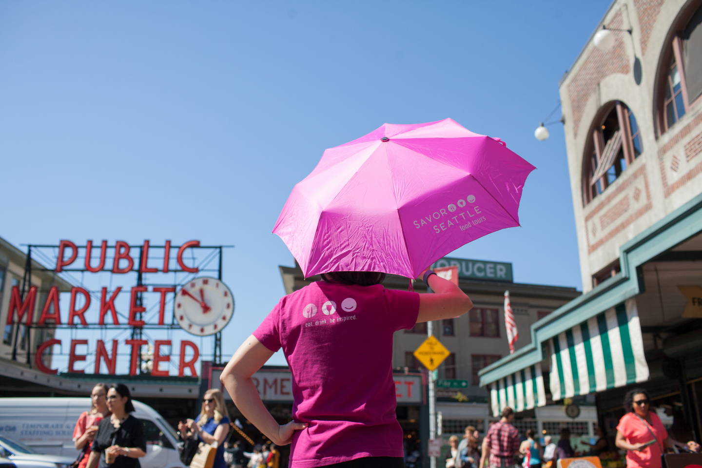 Pink Umbrella, Pike Place Market, Seattle, Washington